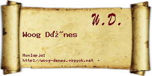 Woog Dénes névjegykártya