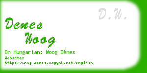 denes woog business card