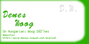 denes woog business card